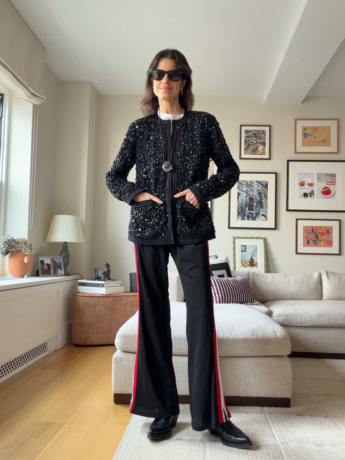 LEANDRA MEDINE COHEN FLARE LEG LAX PANT - hover