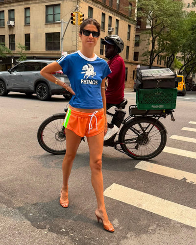 CAFE LEANDRA LAX SHORT SHORTS (PEACH MESH)